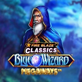 Fire Blaze Blue Wizard Megaways casino game by Rarestone Gaming – featured logo at Megaways Slots